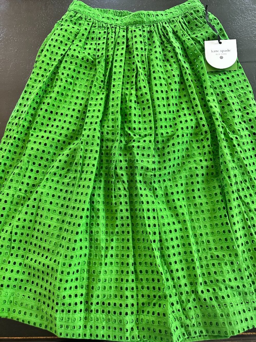NWT Kate Spade x Target Collab Kelly Green Eyelet Midi Skirt With Pockets